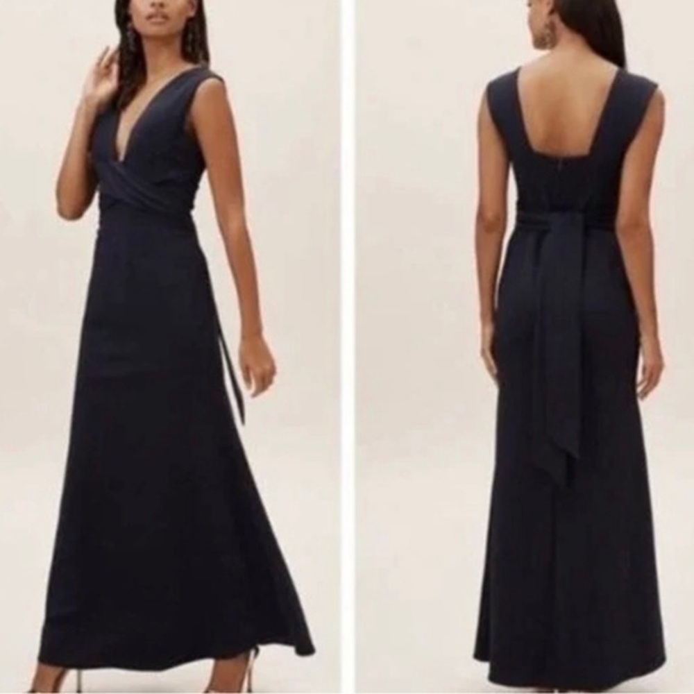 BHLDN VNeck Sleeveless Wrap-Style Wedding Dress